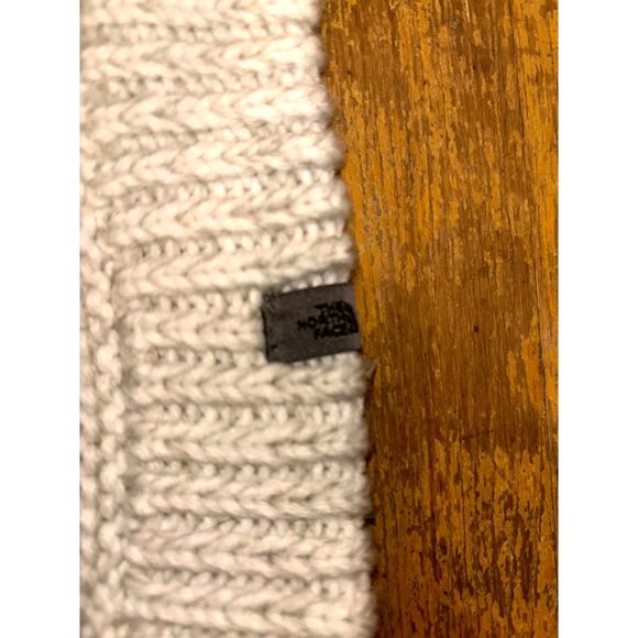 Unisex The North Face White Knit Beanie - One Size - Picture 3 of 4